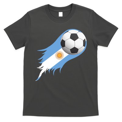 Argentina Team Flag Soccer Ball T-Shirt