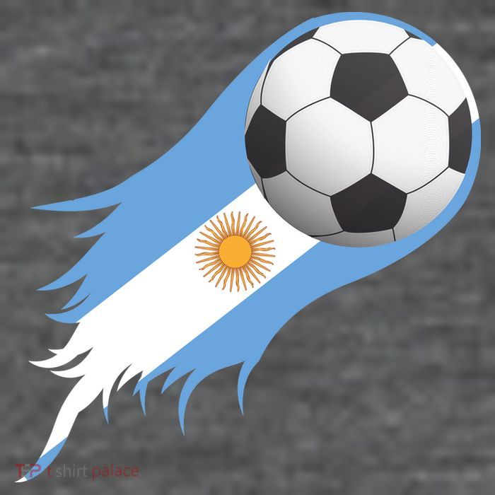 Argentina Team Flag Soccer Ball Poster
