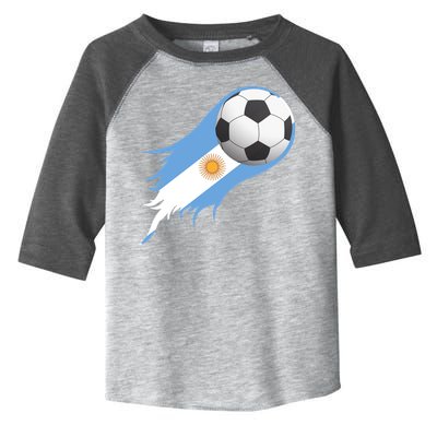 Argentina Team Flag Soccer Ball Toddler Fine Jersey T-Shirt
