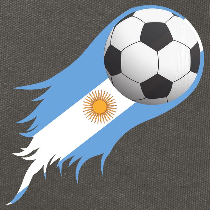 Argentina Team Flag Soccer Ball Cotton Canvas Backpack