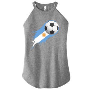 Argentina Team Flag Soccer Ball Women's Perfect Tri Rocker Tank