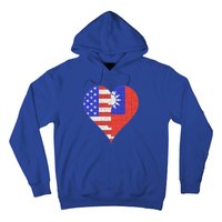 American Taiwanese Flag Heart Funny Gift Hoodie