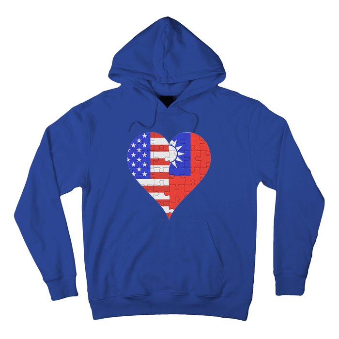 American Taiwanese Flag Heart Funny Gift Hoodie