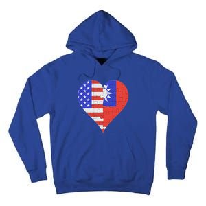 American Taiwanese Flag Heart Funny Gift Tall Hoodie