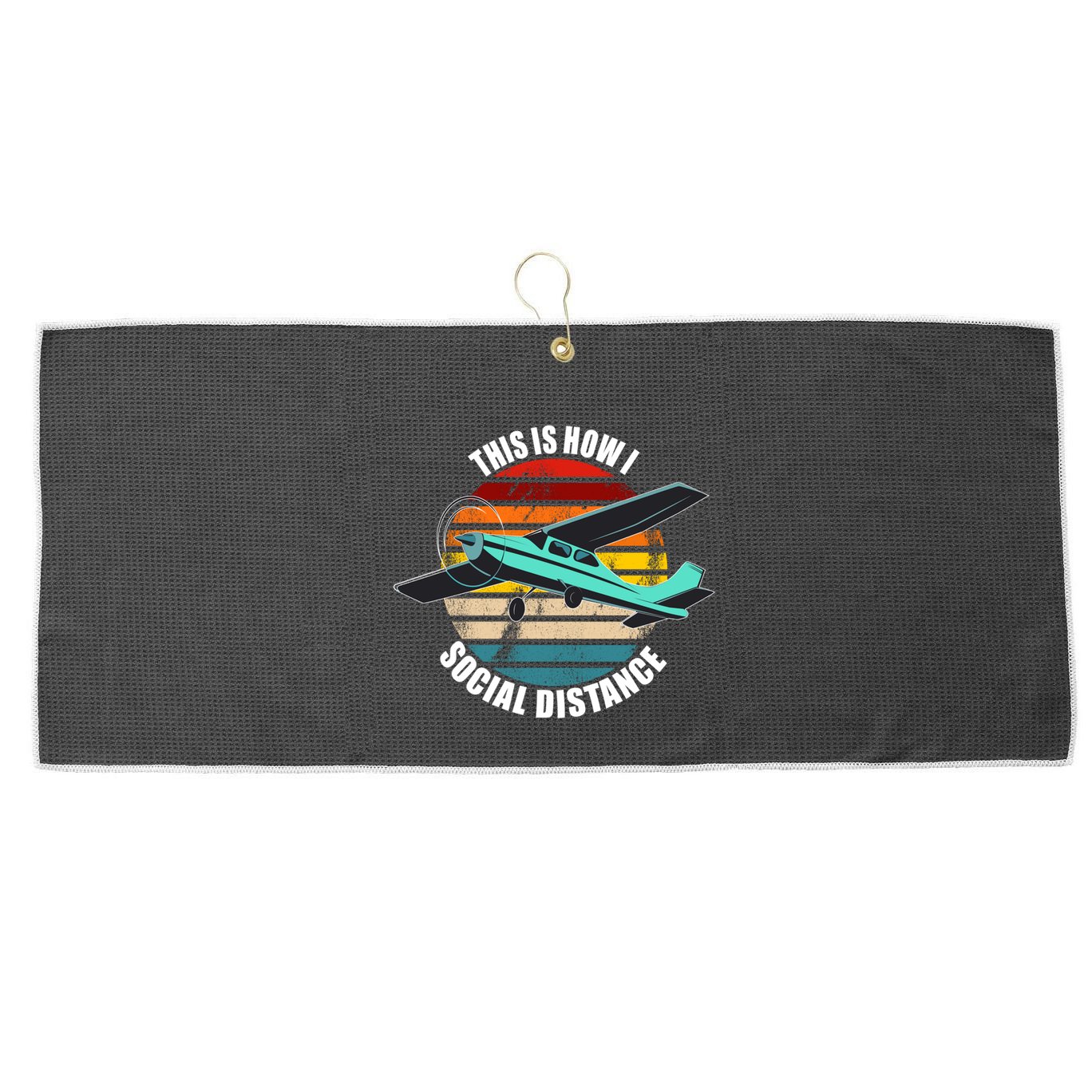 Airplane Themed Funny Gift Float Plane Born To Fly Airplanes Gift Large Microfiber Waffle Golf Towel
