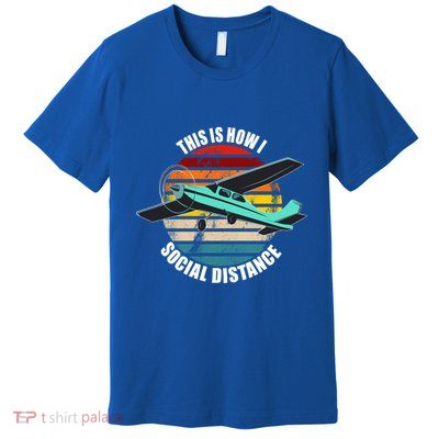 Airplane Themed Funny Gift Float Plane Born To Fly Airplanes Gift Premium T-Shirt