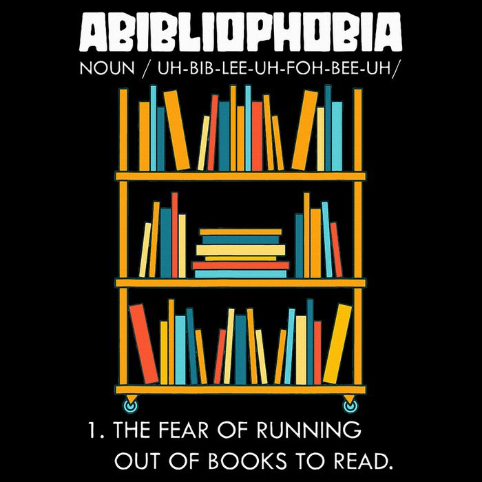 Abibliophobia The Fear Of Running Out Of Books Funny Reading Drawstring Bag