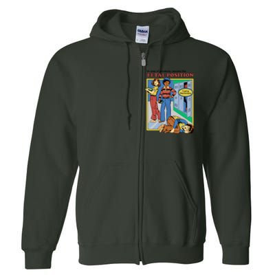 Assume The Fetal Position Full Zip Hoodie