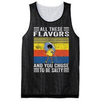 All These Flavors And You Chose To Be A Salty Woman Mesh Reversible Basketball Jersey Tank