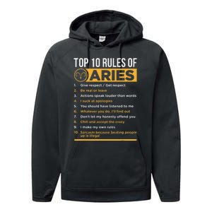 Aries Traits Facts Horoscope Zodiac Astrological Sign Gift Performance Fleece Hoodie