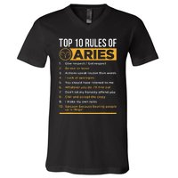 Aries Traits Facts Horoscope Zodiac Astrological Sign Gift V-Neck T-Shirt