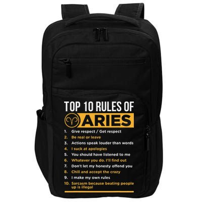 Aries Traits Facts Horoscope Zodiac Astrological Sign Gift Impact Tech Backpack