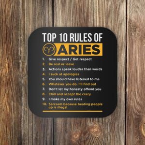 Aries Traits Facts Horoscope Zodiac Astrological Sign Gift Coaster