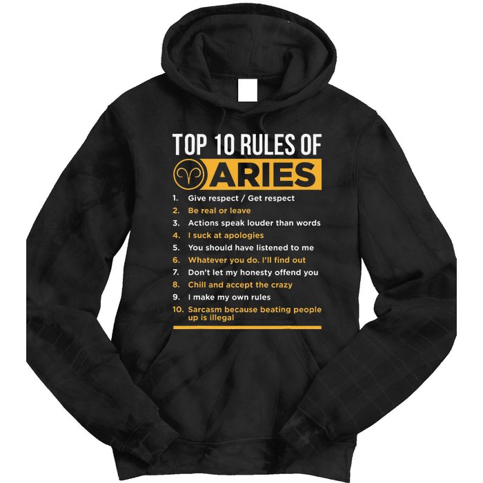 Aries Traits Facts Horoscope Zodiac Astrological Sign Gift Tie Dye Hoodie