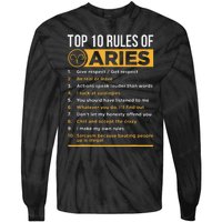 Aries Traits Facts Horoscope Zodiac Astrological Sign Gift Tie-Dye Long Sleeve Shirt