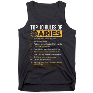 Aries Traits Facts Horoscope Zodiac Astrological Sign Gift Tank Top