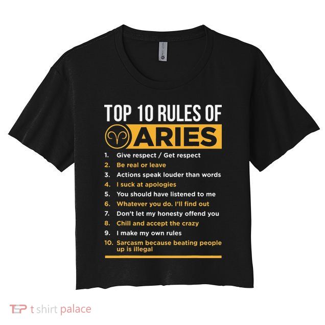 Aries Traits Facts Horoscope Zodiac Astrological Sign Gift Crop Top