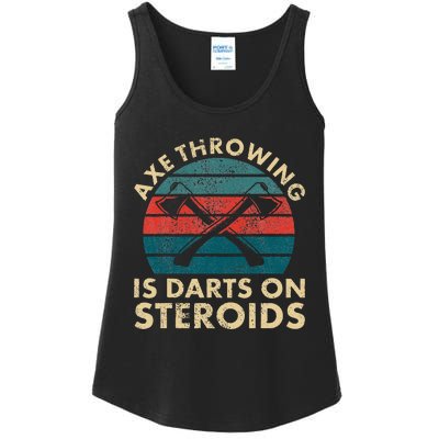 Axe Throwing Funny Hatchet Lumberjack Hobby Ax Throwing Ladies Essential Tank