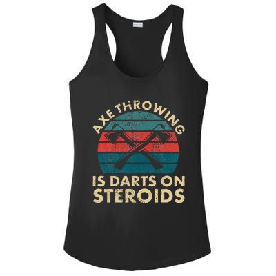 Axe Throwing Funny Hatchet Lumberjack Hobby Ax Throwing Ladies PosiCharge Competitor Racerback Tank