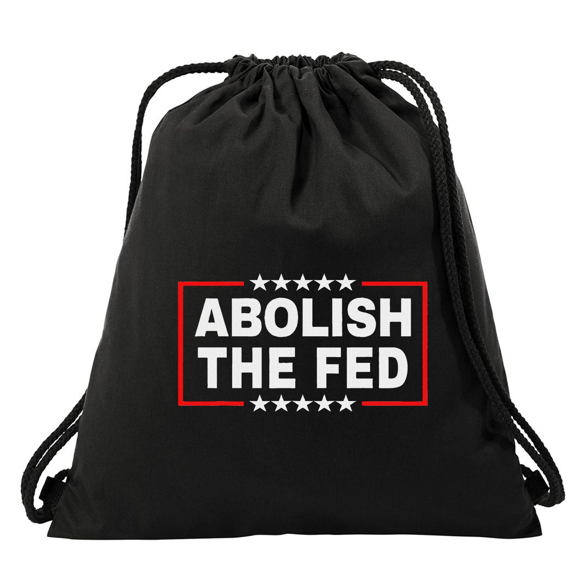 Abolish The Fed Economic Stability Reform Protest Drawstring Bag