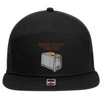 Absolutely Toasted Funny 7 Panel Mesh Trucker Snapback Hat