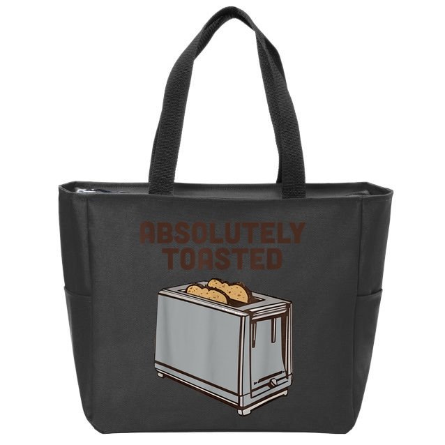 Absolutely Toasted Funny Zip Tote Bag