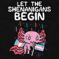 Axolotl Transgende.r Flag Shenanigans Tran.s Transsexual Pride Ladies PosiCharge Tri-Blend Wicking Tank