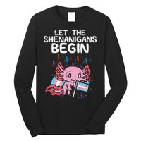 Axolotl Transgende.r Flag Shenanigans Tran.s Transsexual Pride Long Sleeve Shirt