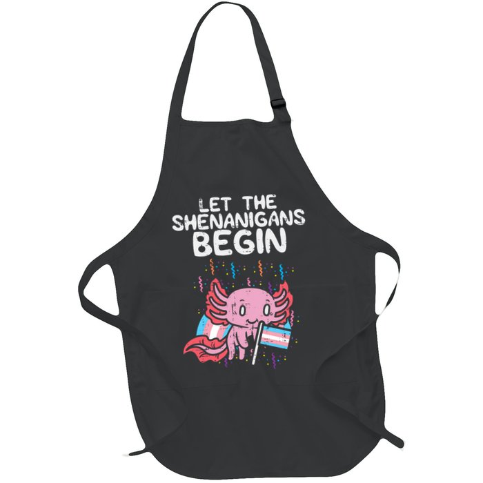 Axolotl Transgende.r Flag Shenanigans Tran.s Transsexual Pride Apron