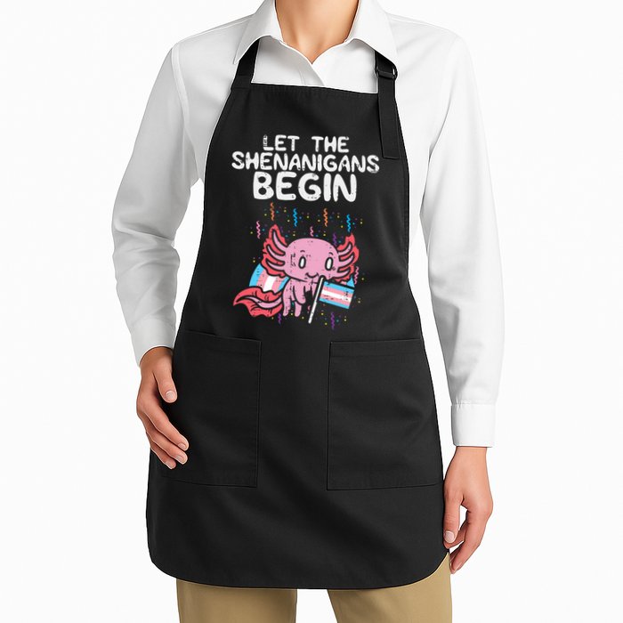 Axolotl Transgende.r Flag Shenanigans Tran.s Transsexual Pride Apron