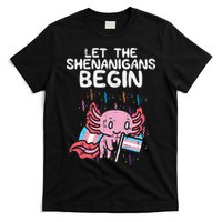 Axolotl Transgende.r Flag Shenanigans Tran.s Transsexual Pride T-Shirt