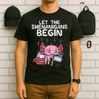 Axolotl Transgende.r Flag Shenanigans Tran.s Transsexual Pride T-Shirt