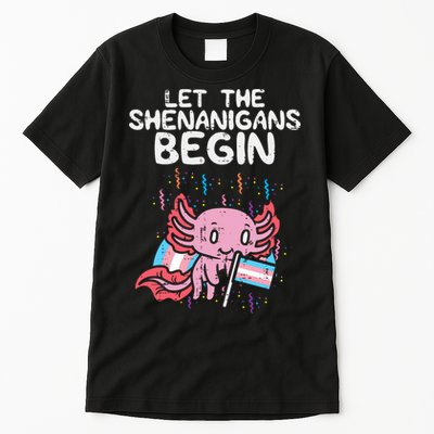 Axolotl Transgende.r Flag Shenanigans Tran.s Transsexual Pride Tall T-Shirt