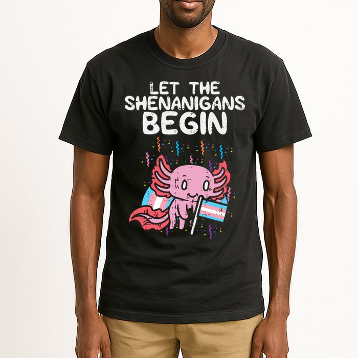 Axolotl Transgende.r Flag Shenanigans Tran.s Transsexual Pride Tall T-Shirt