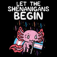 Axolotl Transgende.r Flag Shenanigans Tran.s Transsexual Pride Backpack