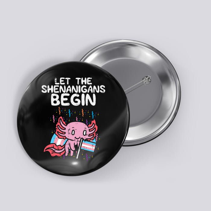 Axolotl Transgende.r Flag Shenanigans Tran.s Transsexual Pride Button