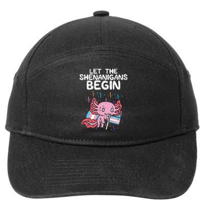 Axolotl Transgende.r Flag Shenanigans Tran.s Transsexual Pride 7-Panel Snapback Hat