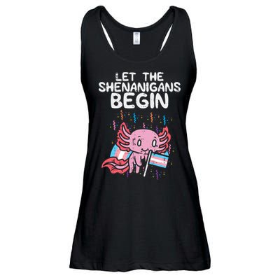Axolotl Transgende.r Flag Shenanigans Tran.s Transsexual Pride Ladies Essential Flowy Tank