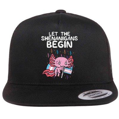 Axolotl Transgende.r Flag Shenanigans Tran.s Transsexual Pride Flatbill Hat