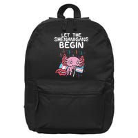 Axolotl Transgende.r Flag Shenanigans Tran.s Transsexual Pride 16 in Basic Backpack