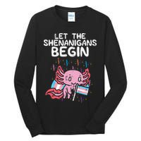 Axolotl Transgende.r Flag Shenanigans Tran.s Transsexual Pride Tall Long Sleeve T-Shirt