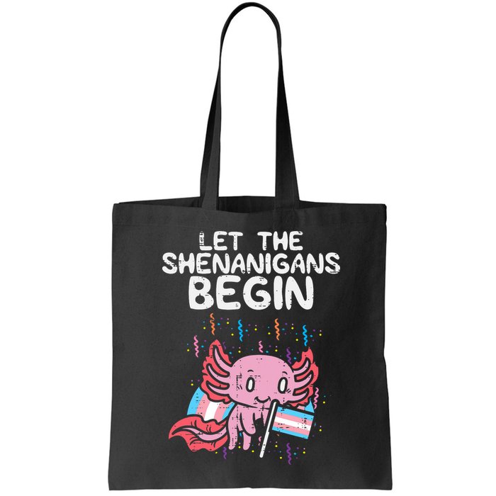 Axolotl Transgende.r Flag Shenanigans Tran.s Transsexual Pride Bag
