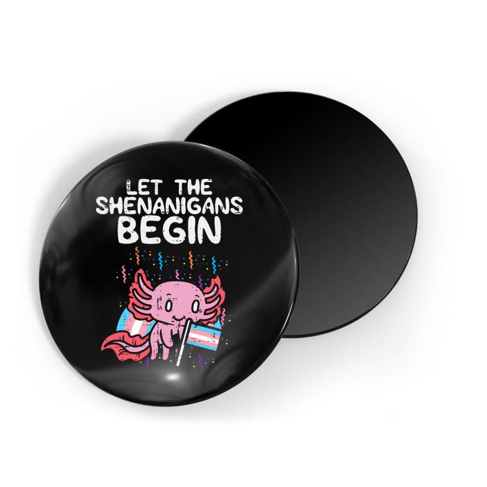 Axolotl Transgende.r Flag Shenanigans Tran.s Transsexual Pride Magnet