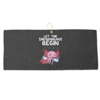 Axolotl Transgende.r Flag Shenanigans Tran.s Transsexual Pride Large Microfiber Waffle Golf Towel