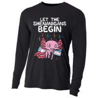 Axolotl Transgende.r Flag Shenanigans Tran.s Transsexual Pride Cooling Performance Long Sleeve Crew