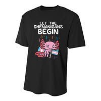 Axolotl Transgende.r Flag Shenanigans Tran.s Transsexual Pride Youth Performance Sprint T-Shirt