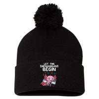 Axolotl Transgende.r Flag Shenanigans Tran.s Transsexual Pride Pom Pom 12in Knit Beanie