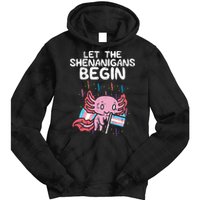 Axolotl Transgende.r Flag Shenanigans Tran.s Transsexual Pride Tie Dye Hoodie