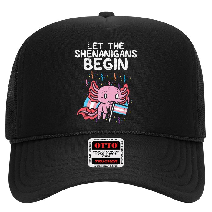Axolotl Transgende.r Flag Shenanigans Tran.s Transsexual Pride Trucker Hat