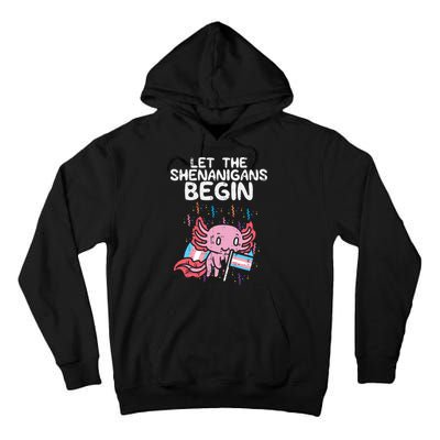 Axolotl Transgende.r Flag Shenanigans Tran.s Transsexual Pride Tall Hoodie
